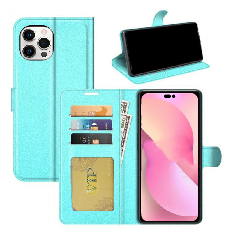 Étui portefeuille en cuir pour iPhone 16 Pro Étui portefeuille en cuir pour iPhone 16 Pro